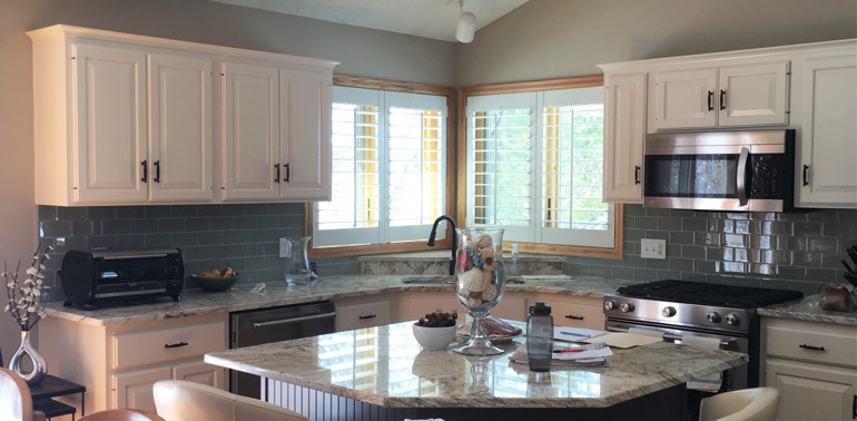 Indianapolis kitchen with shutters and appliances